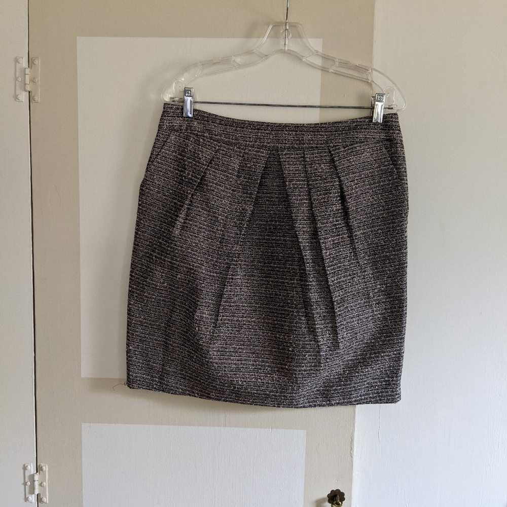 Anthropologie metallic thread skirt